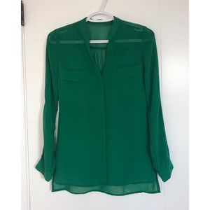 Bright Green Sheer Blouse